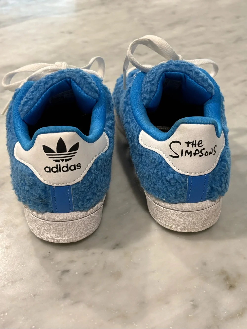 Adidas Superstar x The Simpsons Marge Blue Fuzzy Kids Shoes Size 4 Womens 5.5